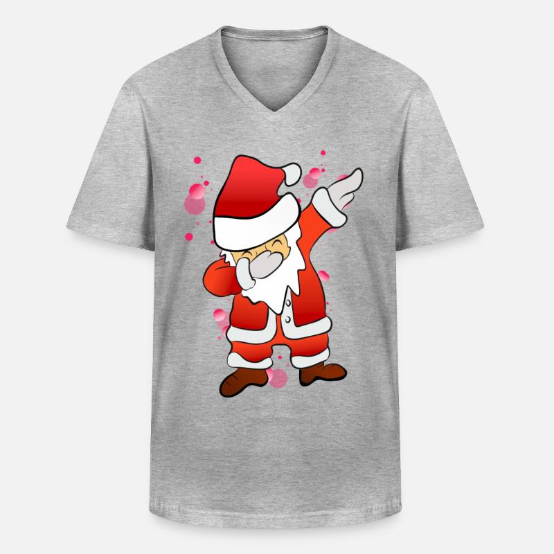 Dabbing Nicholas - Men's V-Neck T-Shirt - heather grey