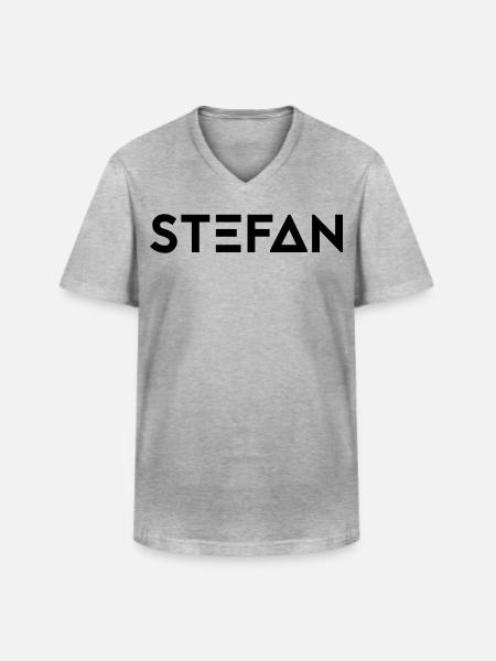 First name Stefan - Men's V-Neck T-Shirt - heather grey