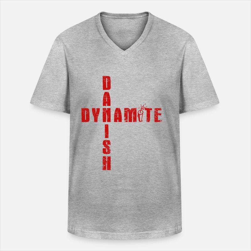 Danish Dynamite - Männer-T-Shirt mit V-Ausschnitt - Grau meliert