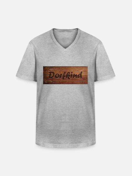 Dorfkind - Männer-T-Shirt mit V-Ausschnitt - Grau meliert