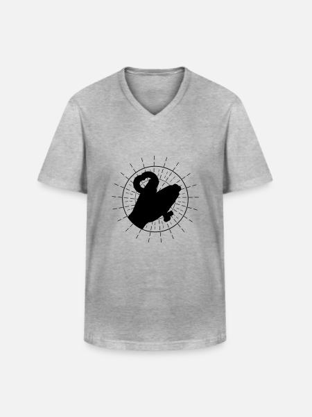 key to your heart - Men's V-Neck T-Shirt - heather grey
