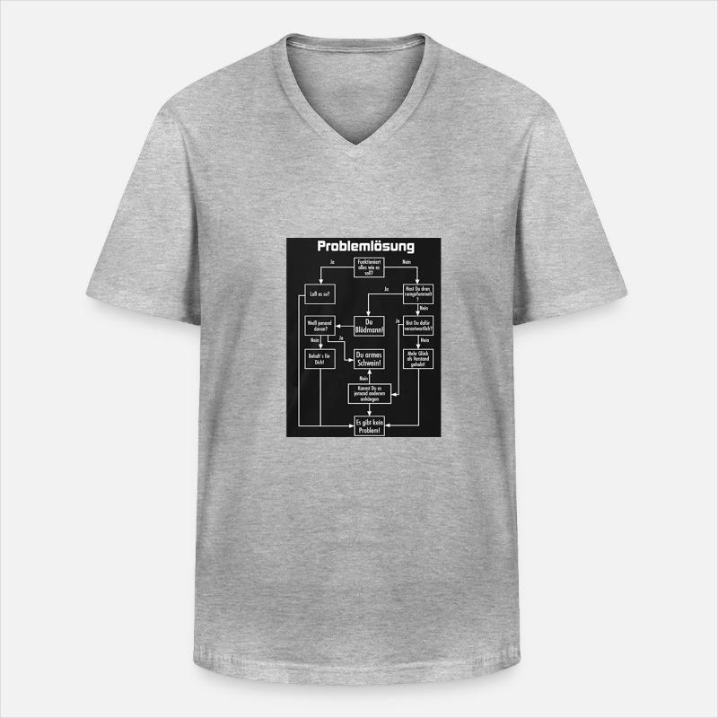 problem solving - Men's V-Neck T-Shirt - heather grey