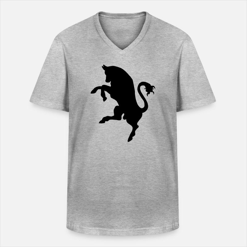 Bulle, Bulle - Männer-T-Shirt mit V-Ausschnitt - Grau meliert