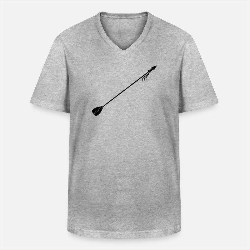 Wikinger-Pfeil - Männer-T-Shirt mit V-Ausschnitt - Grau meliert