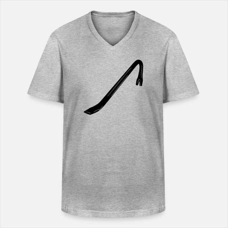 Brechstange eine Brechstange - Männer-T-Shirt mit V-Ausschnitt - Grau meliert