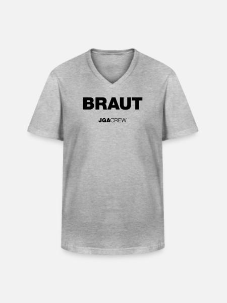 JGA: Team Braut (Jungesellinnenabschied) - Männer-T-Shirt mit V-Ausschnitt - Grau meliert