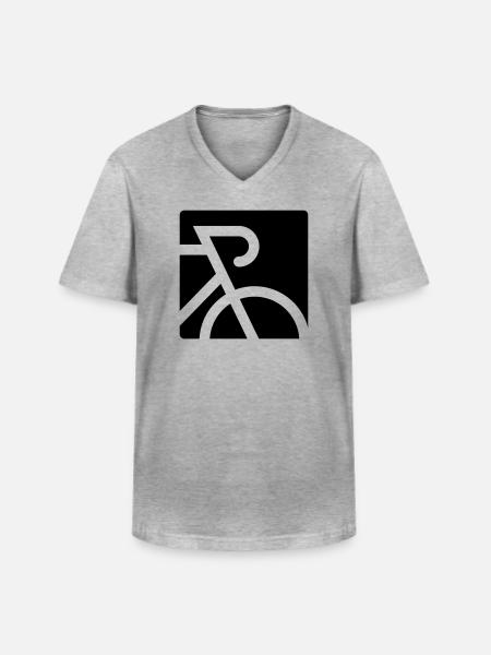 Stylized road bike with drop bar - Men's V-Neck T-Shirt - heather grey
