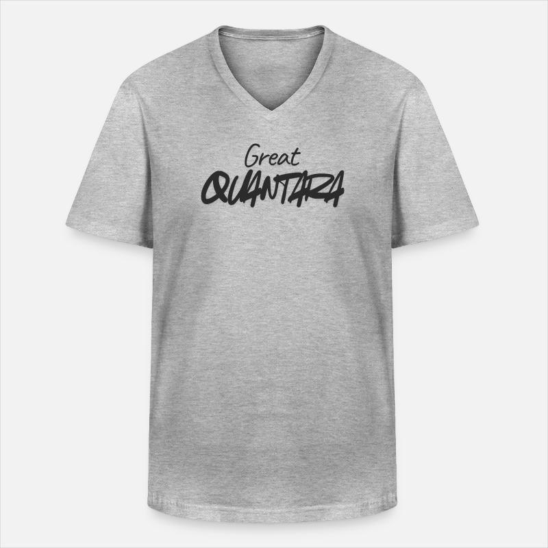 Grande quantité Graffiti Script - T-shirt col V Homme - gris chiné