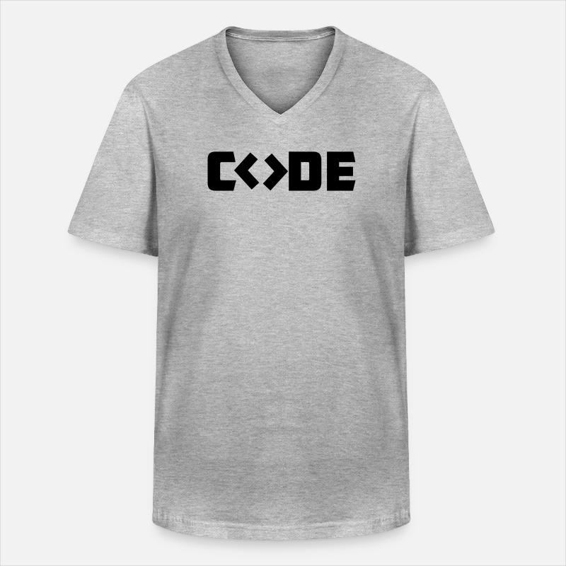 Programmer Code - Men's V-Neck T-Shirt - heather grey
