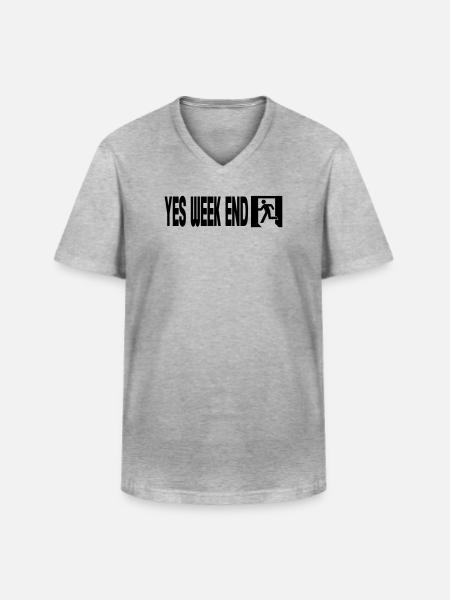 Yes Week End - Emergency - Men's V-Neck T-Shirt - heather grey