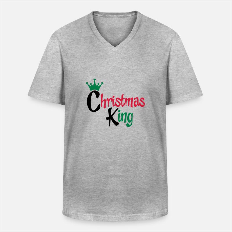 weihnachten - Männer-T-Shirt mit V-Ausschnitt - Grau meliert
