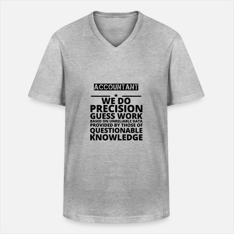 gift problem precision job ACCOUNTANT - Männer-T-Shirt mit V-Ausschnitt - Grau meliert