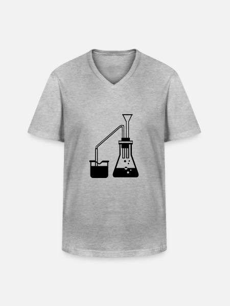 Chemie Experiment Geschenkidee Substanz mischen - Men's V-Neck T-Shirt - heather grey