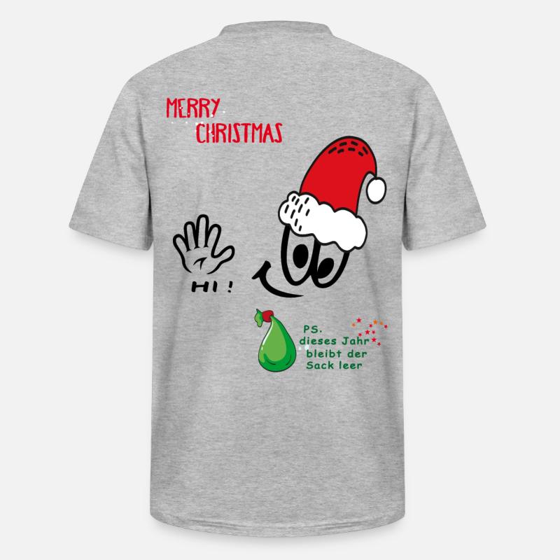 Weihnachtsmann, Merry Christmas, Comic - Männer-T-Shirt mit V-Ausschnitt - Grau meliert