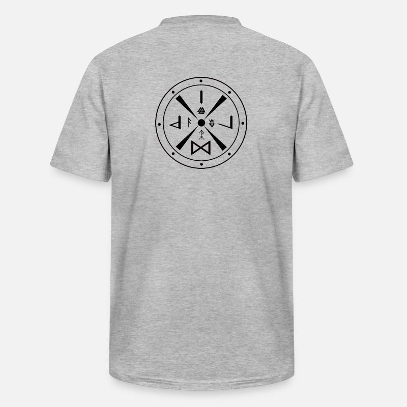 Wikinger Schild- Germanen - Männer-T-Shirt mit V-Ausschnitt - Grau meliert