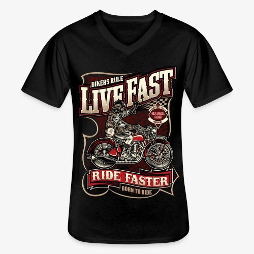 Born To Ride - Harleysti Italia Official 2023 - Klassisk T-shirt med V-ringning herr