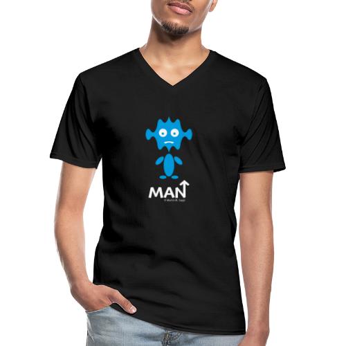 Man - Klassisches Männer-T-Shirt mit V-Ausschnitt