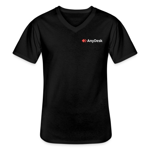 AnyDesk - logo white - Klassisches Männer-T-Shirt mit V-Ausschnitt