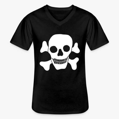 Skull and Bones - Klassisk T-shirt med V-ringning herr