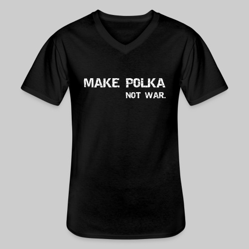 Spendenaktion: MAKE POLKA NOT WAR - T-shirt classique col V Homme