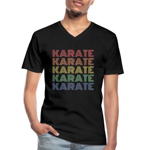 Rainbow Karate - Klassisches Männer-T-Shirt mit V-Ausschnitt