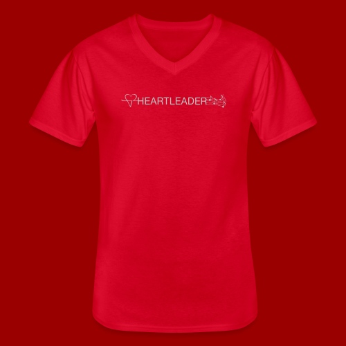 Heartleader Charity (weiss/grau) - Klassisches Männer-T-Shirt mit V-Ausschnitt