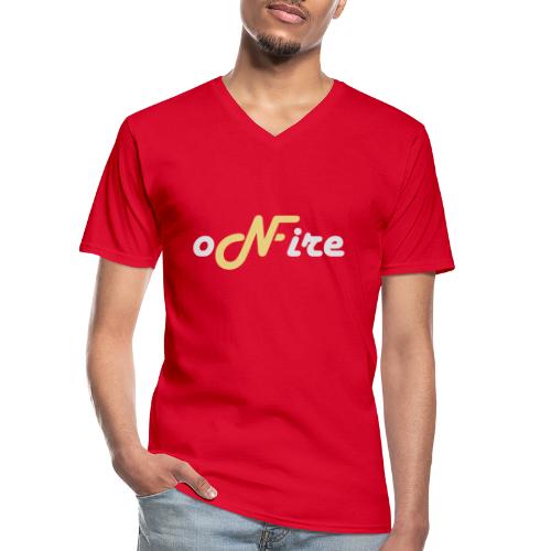 oNFire - Klassisches Männer-T-Shirt mit V-Ausschnitt