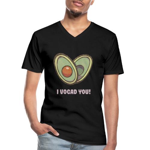 Avocado Liebe - Klasyczna koszulka męska z dekoltem w serek