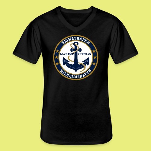 Marine Veteran Heimathafen WILHELMSHAVEN - Klassisches Männer-T-Shirt mit V-Ausschnitt
