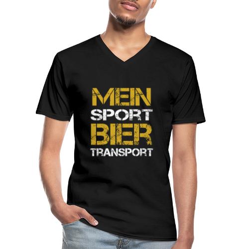 Mein Sport Biertransport - Klassisches Männer-T-Shirt mit V-Ausschnitt