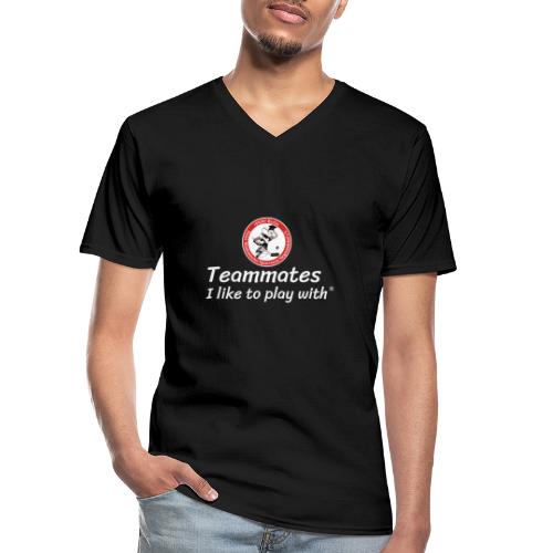 Teammates - Klassisches Männer-T-Shirt mit V-Ausschnitt