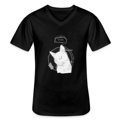 CATS KARMA - Klassisches Männer-T-Shirt mit V-Ausschnitt