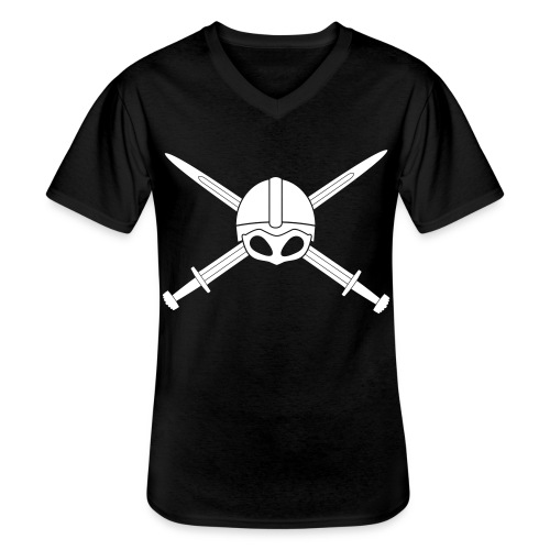 Brillenhelm mit Schwertern/Viking Helmet w. Swords - Klassisches Männer-T-Shirt mit V-Ausschnitt
