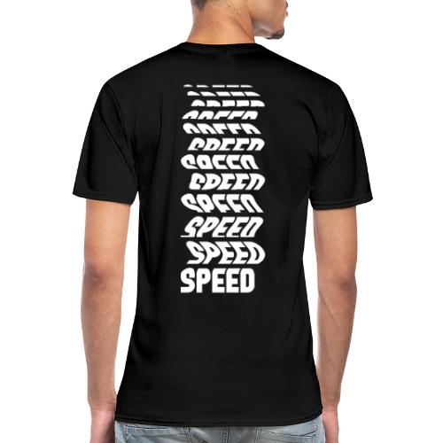 SPEED White - Klassisches Männer-T-Shirt mit V-Ausschnitt