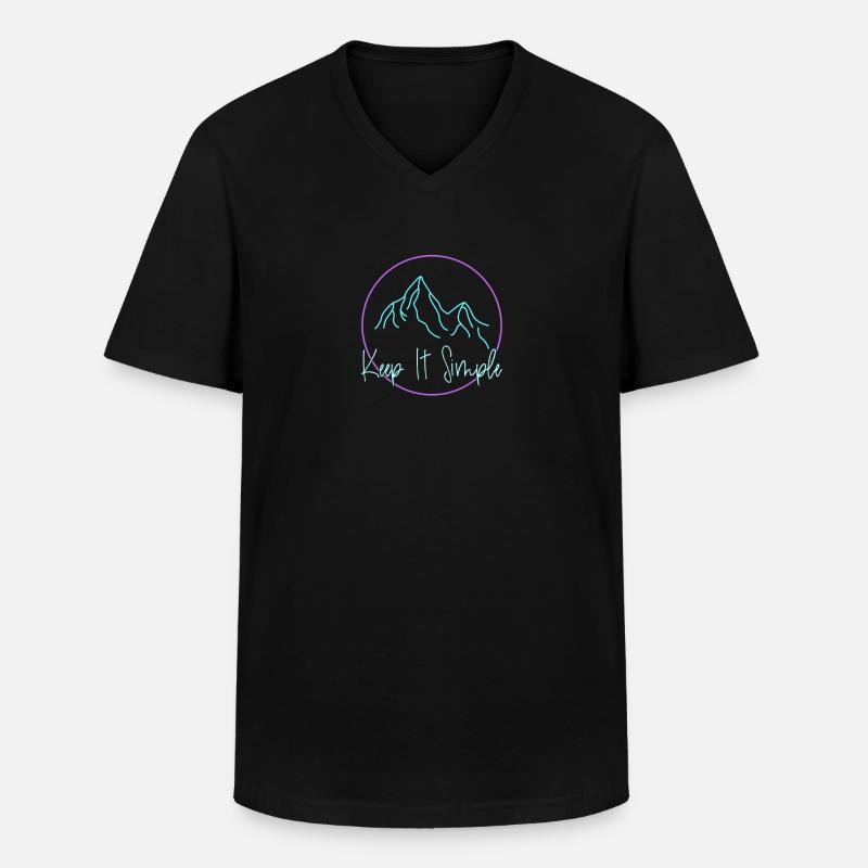 keep it simple - Männer-T-Shirt mit V-Ausschnitt - Schwarz