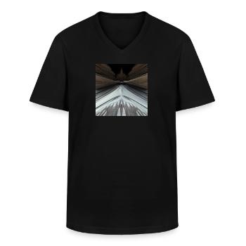 3D digital art - fractal futuristic cool - Men's V-Neck T-Shirt - black - Front - AI Model Male 178 dark (178cm)