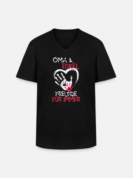 Lieblingsoma Oma Großmutter Statement Ruhestan - Männer-T-Shirt mit V-Ausschnitt - Schwarz
