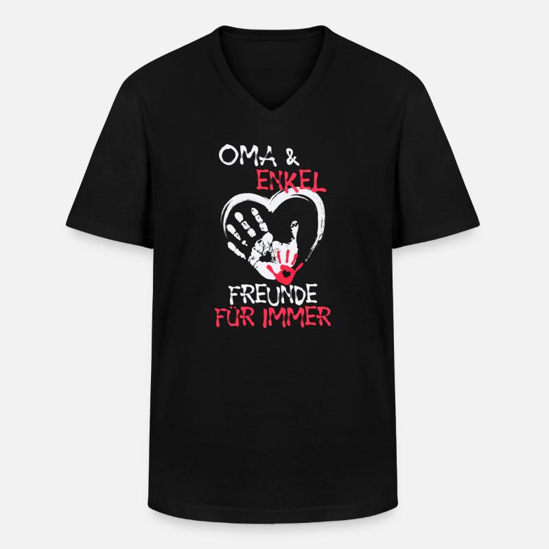 Lieblingsoma Oma Großmutter Statement Ruhestan - Männer-T-Shirt mit V-Ausschnitt - Schwarz