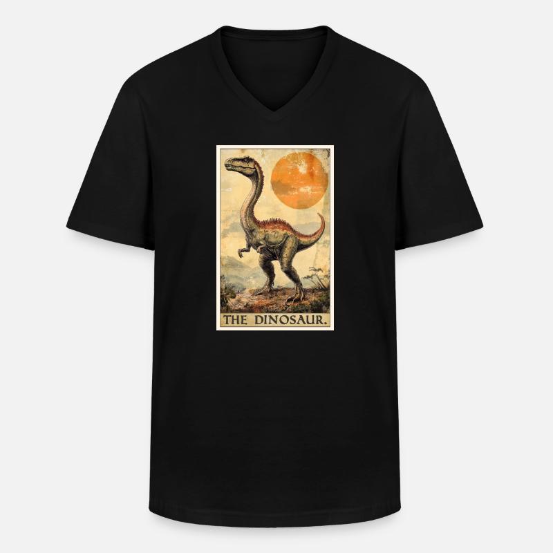 Dino Dinosaur Dinosaur - Men's V-Neck T-Shirt - black