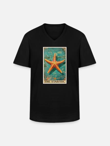 Seesterne Seestern - Männer-T-Shirt mit V-Ausschnitt - Schwarz