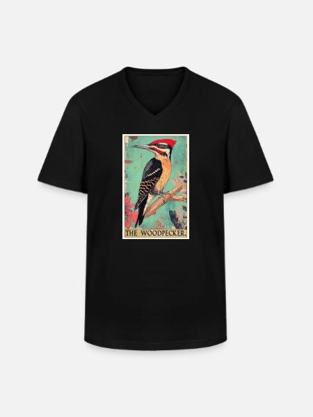 Spechte Specht - Männer-T-Shirt mit V-Ausschnitt - Schwarz