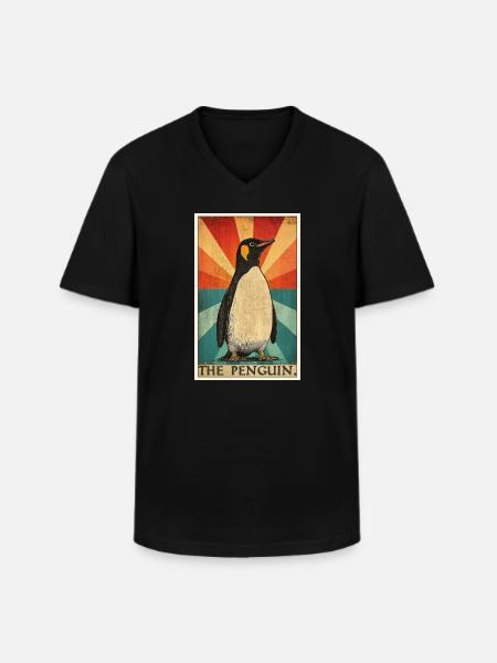 Pingouins Pingouin - T-shirt col V Homme - noir
