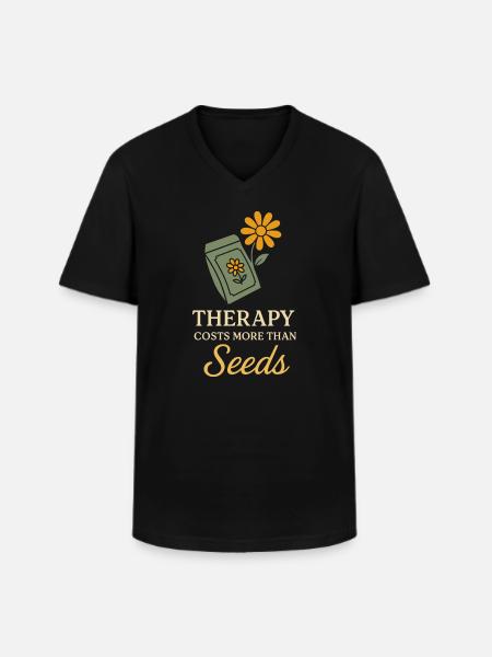 Funny garden humor, plant lover, - Men's V-Neck T-Shirt - black