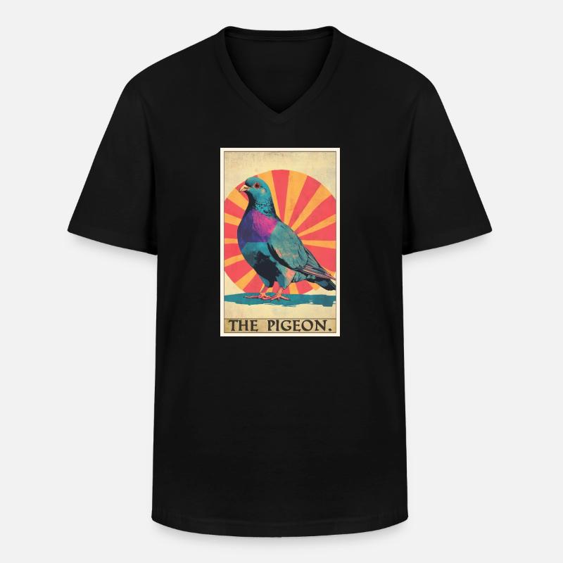 Tauben Taube - Männer-T-Shirt mit V-Ausschnitt - Schwarz