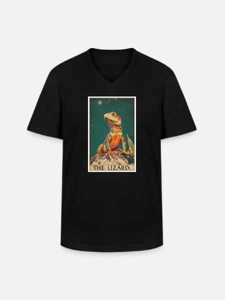 Lizards Lizard - Men's V-Neck T-Shirt - black