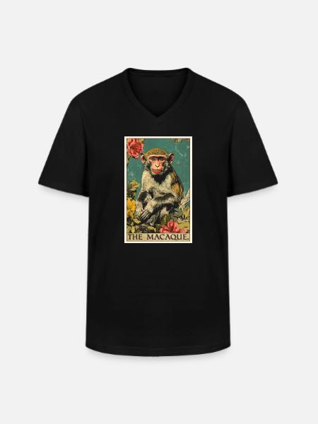 Macaque Macaque - Men's V-Neck T-Shirt - black