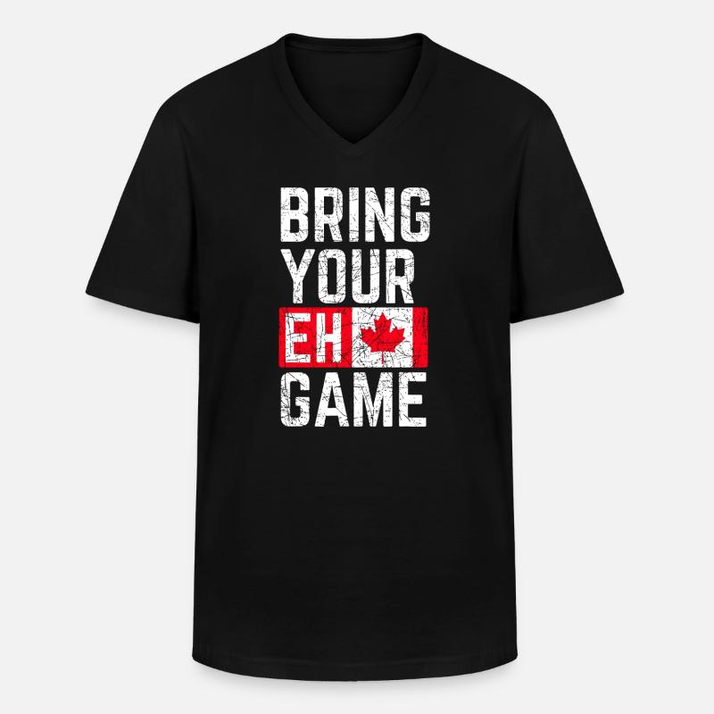Bring dein Eh-Spiel mit - Männer-T-Shirt mit V-Ausschnitt - Schwarz