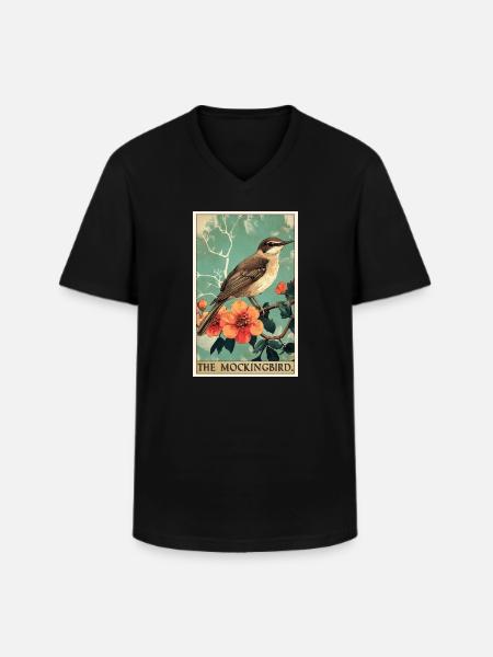 Oiseaux moqueurs Oiseaux moqueurs - T-shirt col V Homme - noir