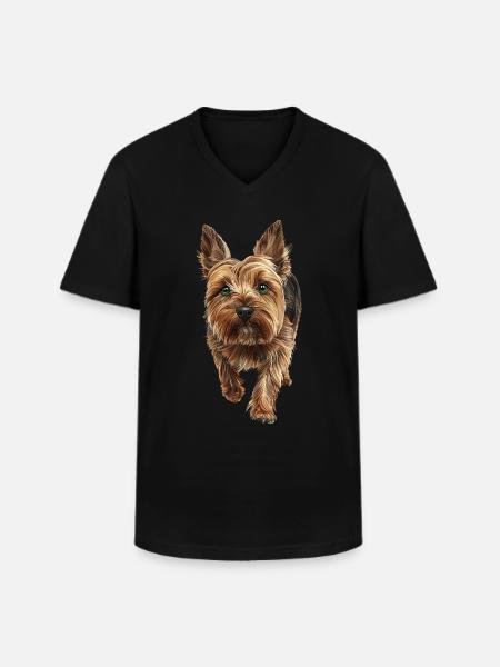 Cairn Terrier - Männer-T-Shirt mit V-Ausschnitt - Schwarz
