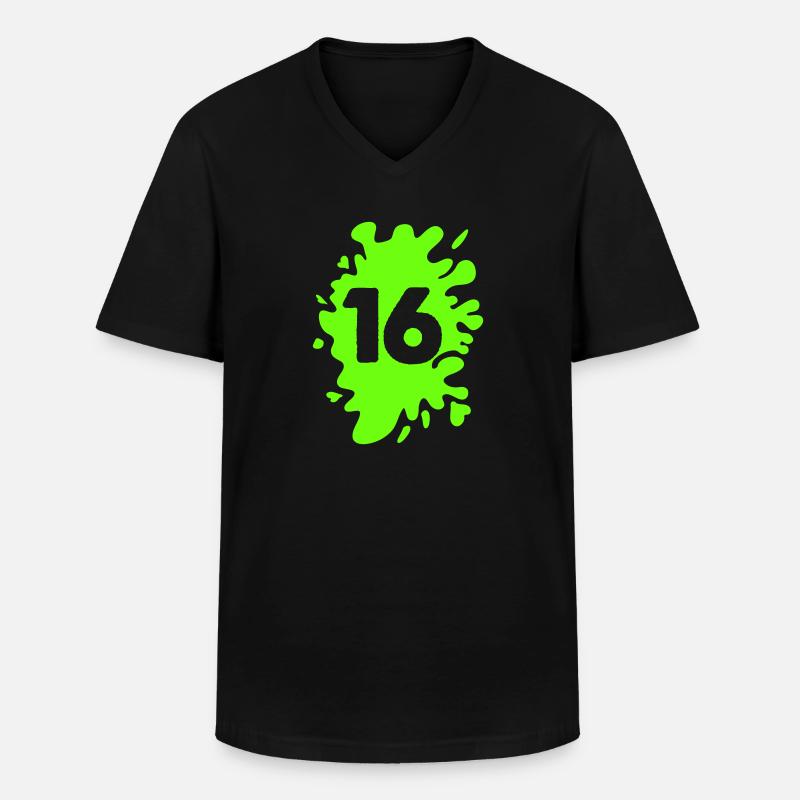 klecks 16 - Männer-T-Shirt mit V-Ausschnitt - Schwarz